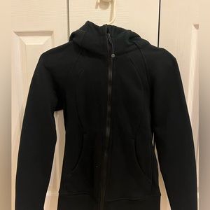 lulu lemon full zip black scuba